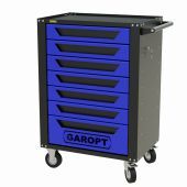 Тележка инструментальная Garopt 7 ящиков СИНЯЯ, центральный замок, увеличенные колеса, доводчики, GAROPT Серия "High", высота 1040мм Тележка инструментальная Garopt 7 ящиков СИНЯЯ, центральный замок, увеличенные колеса, доводчики, GAROPT Серия "High", высота 1040мм