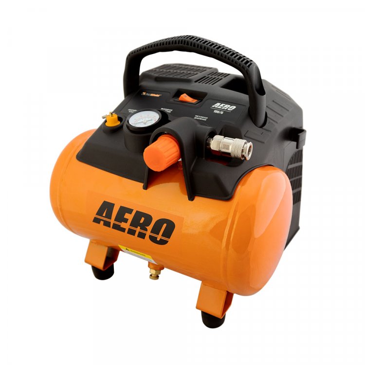 Компрессор безмасляный AERO 186/6 - безмасляный, 1,2кВт, 180л/мин, бак 6л (арт. 7128) Компрессор безмасляный AERO 186/6 - безмасляный, 1,2кВт, 180л/мин, бак 6л (арт. 7128)