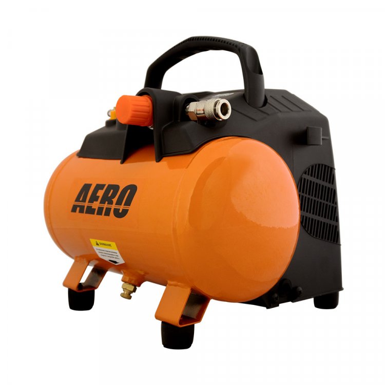 Компрессор безмасляный AERO 186/6 - безмасляный, 1,2кВт, 180л/мин, бак 6л (арт. 7128) Компрессор безмасляный AERO 186/6 - безмасляный, 1,2кВт, 180л/мин, бак 6л (арт. 7128)