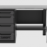 Верстак однотумбовый 4 ящика серый 1400*700 Garopt, GT1400STY4.grey