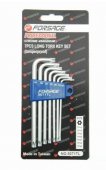 Набор ключей TORX Г-образных экстра длинных с отверстием 7пр.(Т10Н,Т15Н,Т20Н,Т25Н,Т27Н,Т30Н,Т40Н) в пластиковом держателе