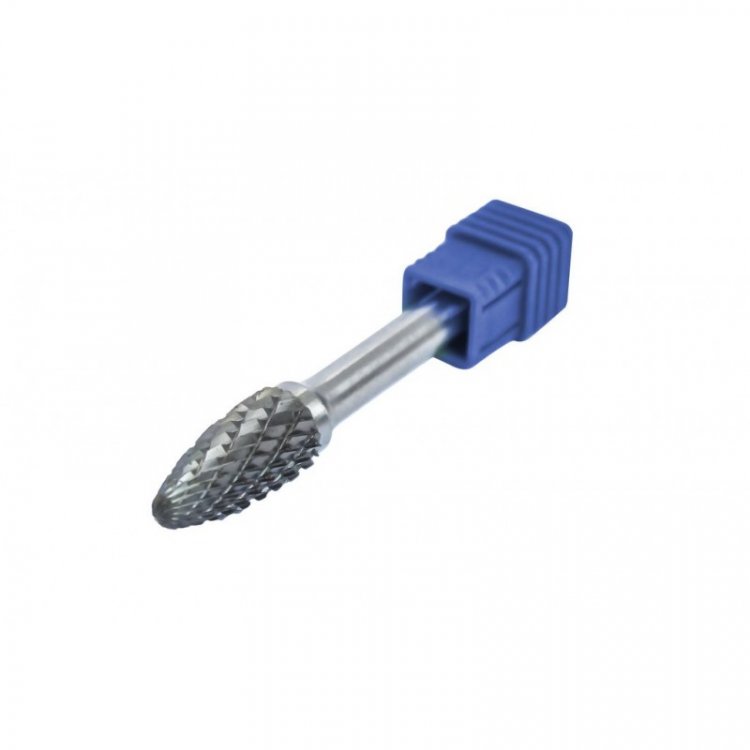 Шарошка коническая скругленная по металлу(Ø 8мм,Ø хвостовика 6мм),в пластиковом футляре Шарошка коническая скругленная по металлу(Ø 8мм,Ø хвостовика 6мм),в пластиковом футляре