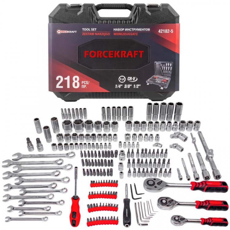 Набор инструментов 218пр. 1/4",3/8",1/2" (6гр.)(4-32мм) Набор инструментов 218пр. 1/4",3/8",1/2" (6гр.)(4-32мм)