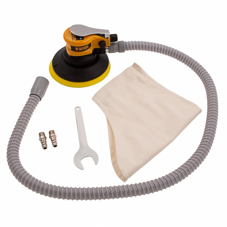 Эксцентриковая шлифовальная машина EPG150, 150 мм, 10000 об/мин, 5 мм, 160 л/мин// Denzel