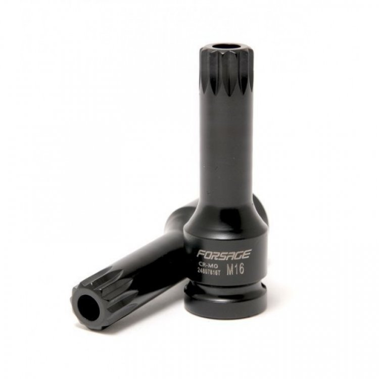 Головка-бита SPLINE глубокая ударная1/2", M14 с отверстием Головка-бита SPLINE глубокая ударная1/2", M14 с отверстием
