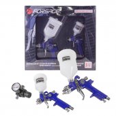 Набор покрасочный R8826 3пр.: краскораспылитель с верхним бачком H-2000, краскораспылитель с верхним бачком H-827-2V в комплекте с регулятором давлени Набор покрасочный R8826 3пр.: краскораспылитель с верхним бачком H-2000, краскораспылитель с верхним бачком H-827-2V в комплекте с регулятором давлени