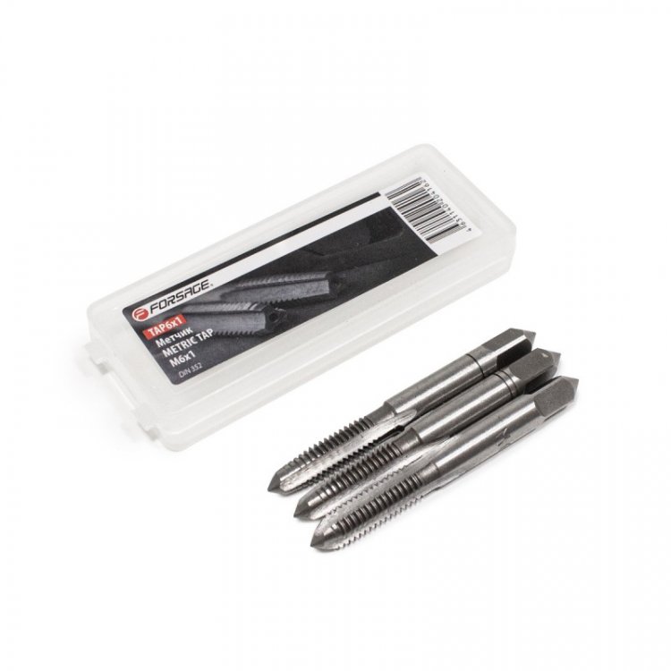 Метчик M6x1 (3шт),в пластиковом футляре