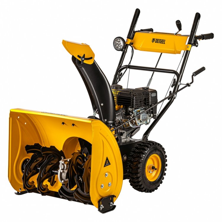 Бензиновая снегоуборочная машина SBM 610, 212cc, ручной старт, фара// Denzel