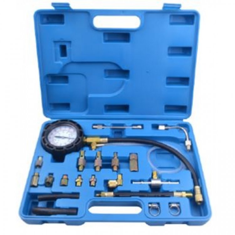 Набор для измерения давления в топливных системах (0-10 bar) 21пр. в кейсе.