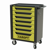 Тележка инструментальная Garopt 7 ящиков ЖЁЛТАЯ, центральный замок, увеличенные колеса, доводчики, GAROPT Серия "High", высота 1040мм Тележка инструментальная Garopt 7 ящиков ЖЁЛТАЯ, центральный замок, увеличенные колеса, доводчики, GAROPT Серия "High", высота 1040мм