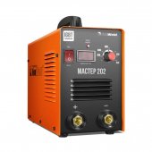 Сварочный аппарат Мастер 202 - Высокая стабильность тока (всегда высокое качество шва). Горячий старт, форсаж дуги, антизалипание. Работает от 140В. MMA, панельные розетки 35 мм2, напряжение питания: 220В±15%, Диапазон сварочного тока: 20-200А, ПВ: 1