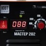 Сварочный аппарат Мастер 202 - Высокая стабильность тока (всегда высокое качество шва). Горячий старт, форсаж дуги, антизалипание. Работает от 140В. MMA, панельные розетки 35 мм2, напряжение питания: 220В±15%, Диапазон сварочного тока: 20-200А, ПВ: 1