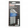 Набор ключей TORX Г-образных экстра длинных 7пр.(Т10,Т15,Т20,Т25,Т27,Т30,Т40) в пластиковом держателе