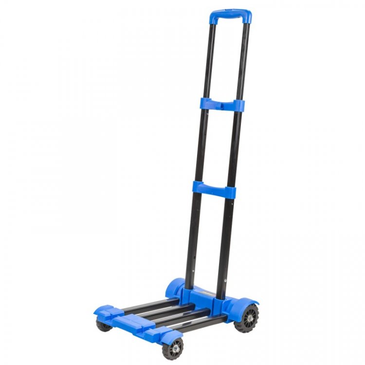 Тележка платформенная складная с телескопической ручкой+набор эластичных шнуров(в разложенном виде:41х36х98см,в сложенном:52х30х11см,г/п50кг)