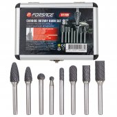 Набор шарошек металлических разнопрофильных по металлу "PROFI" 8пр.(Ø хвостовика 6мм),в аллюм. кейсе
