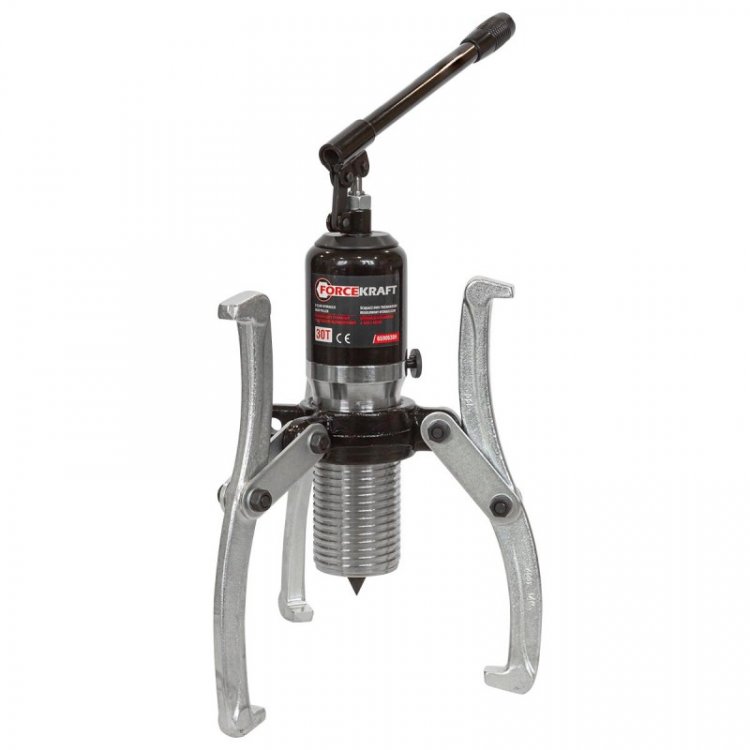 Съемник двух-трехлапый переставной гидравлический 30т(Ø захвата:150-400мм,мах. глубина захвата-220мм,ход штока-70мм)