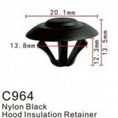 Клипса для крепления внутренней обшивки а/м Мерседес пластиковая (100шт/уп.)