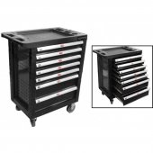 Тележка инструментальная 7-и полочная(черная) с пластиковой защитой корпуса+2боковые перфорации,460х770х980(полки:65х400х530-5шт,140х400х530мм-2шт) Тележка инструментальная 7-и полочная(черная) с пластиковой защитой корпуса+2боковые перфорации,460х770х980(полки:65х400х530-5шт,140х400х530мм-2шт)