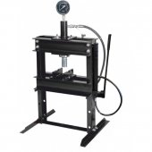 Пресс настольный гидравлический с манометром и выносным насосом 12т (раб. высота: 0-340мм, раб. ширина: 400мм, раб. стол: 185х400мм, ход штока: 175мм)