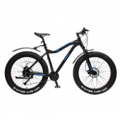 Велосипед Фэтбайк Riot-x(рамаAl 6061;колесо26";пер/зад покр.4"; 27скоростей Shimano Acera,вилка RST Guid;тормозаTektro;седло Velo;рост до175см;черный)