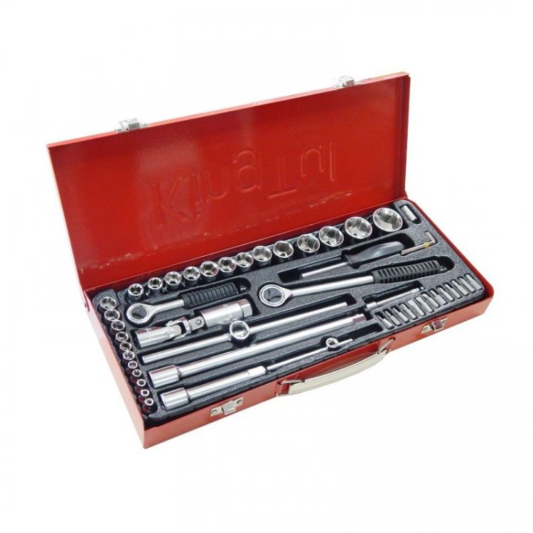 Набор инструментов 52пр. 1/4", 1/2"(6гр.) (4-30мм) в металлическом кейсе