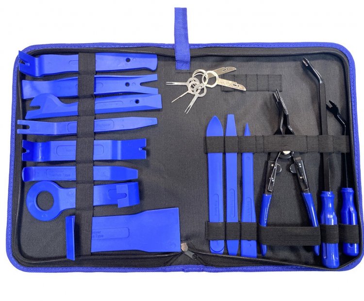 Набор для снятия внутренней обшивки автомобиля, 19 предметов , арт. № HZ 25.1.183S, horex Набор для снятия внутренней обшивки автомобиля, 19 предметов , арт. № HZ 25.1.183S, horex