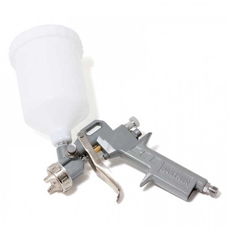 Краскораспылитель с верхним пластиковым бачком (600мл, 1.7мм, 2 bar, 85-113 л/мин, присоед. резьба 1/4")