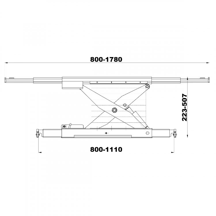 Траверса г/п 2000 кг. с пневмоприводом Траверса г/п 2000 кг. с пневмоприводом