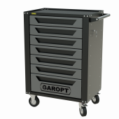 Тележка инструментальная Garopt 7 ящиков СЕРАЯ, центральный замок, увеличенные колеса, доводчики, GAROPT Серия "High", высота 1040мм Тележка инструментальная Garopt 7 ящиков СЕРАЯ, центральный замок, увеличенные колеса, доводчики, GAROPT Серия "High", высота 1040мм