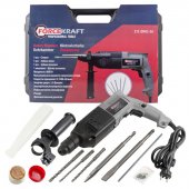 Перфоратор электрический(сверла 5,7,8х140мм;зубило плоское20х220мм,пика;уголь-е щетки;220V;50/60Гц;800W;0-1300 об/мин;2.8Дж,maxØ сверл.-24мм)в кейсе