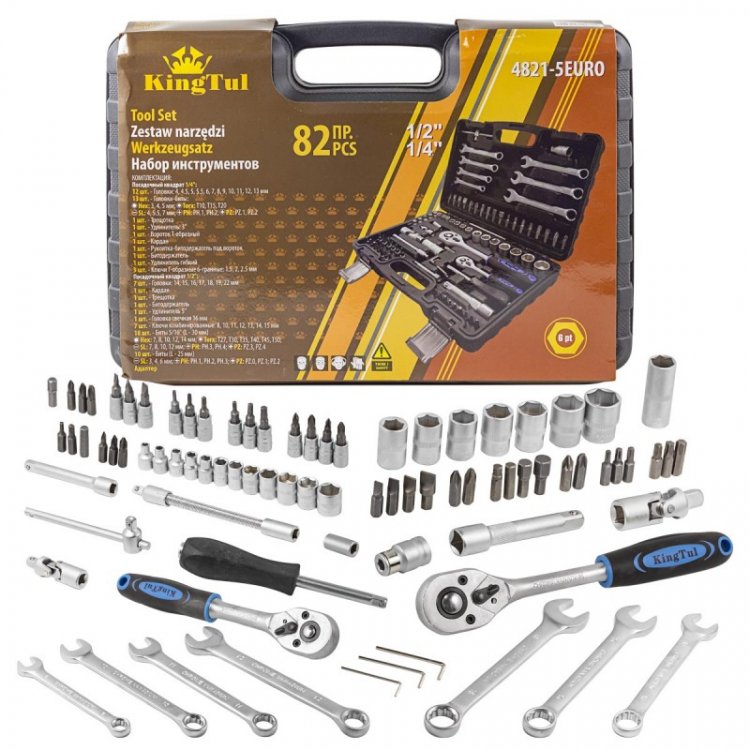 Набор инструментов 82пр.1/2",1/4" (6гр.) Набор инструментов 82пр.1/2",1/4" (6гр.)