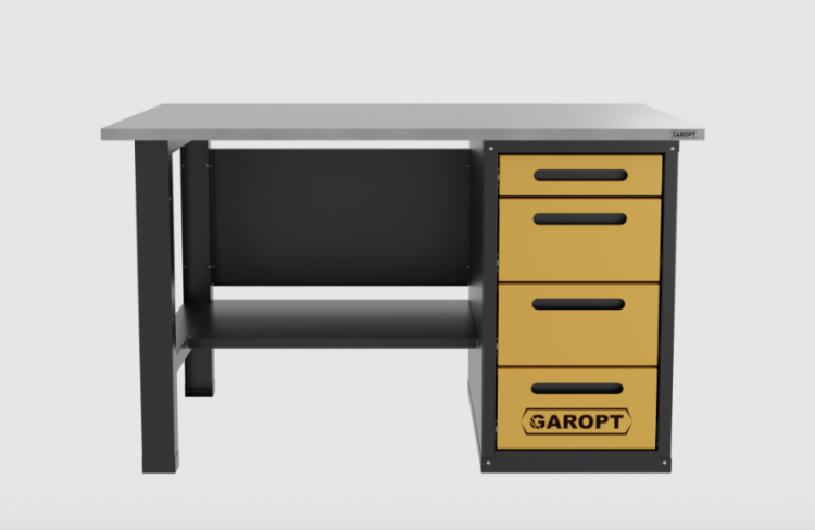 Верстак однотумбовый 4 ящика желтый 1400*700 Garopt, GT1400STY4.yell Верстак однотумбовый 4 ящика желтый 1400*700 Garopt, GT1400STY4.yell