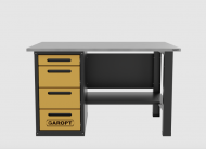 Верстак однотумбовый 4 ящика желтый 1400*700 Garopt, GT1400STY4.yell Верстак однотумбовый 4 ящика желтый 1400*700 Garopt, GT1400STY4.yell