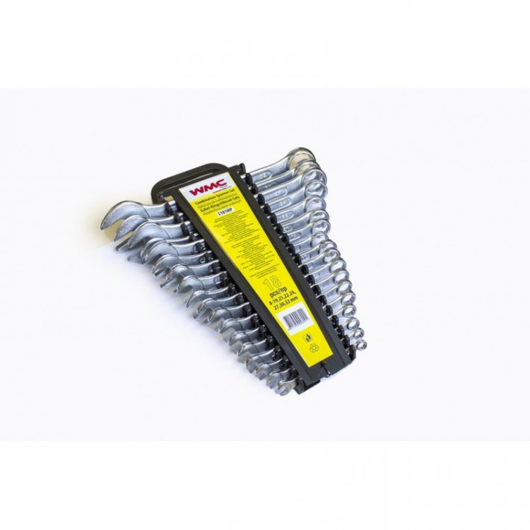 Набор ключей комбинированных 18пр. (8-19, 21, 22, 24, 27, 30, 32мм),в пластиковом держателе