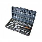 1/4" Набор инструмента 46пр. (6-гран.)(4-14мм) 1/4" Набор инструмента 46пр. (6-гран.)(4-14мм)