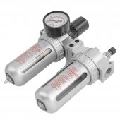 Блок подготовки воздуха 1/4"(фильтр-регулятор+лубрикатор)(10Мк, 800 л/мин, 0-10bar,раб. температура 5°-60°) Блок подготовки воздуха 1/4"(фильтр-регулятор+лубрикатор)(10Мк, 800 л/мин, 0-10bar,раб. температура 5°-60°)