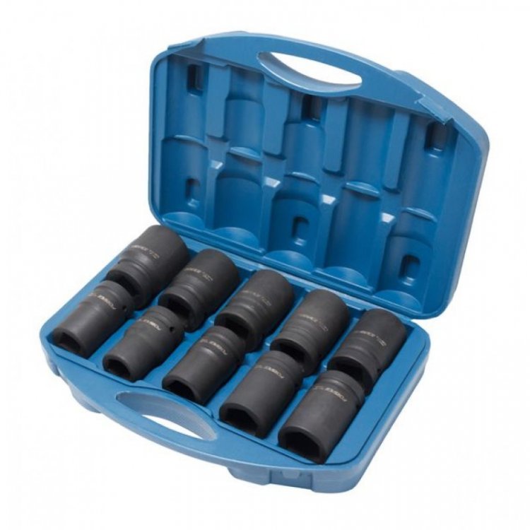 Набор головок ударных глубоких 10пр, 1", 6гр (22,24,27,30,32,33,34,36,38,41) в кейсе