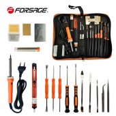 Паяльник электрич.-й с набором инструментов и аксессуаров 17пр(220V,50Hz,60W,пинцет-2шт,крючки-4шт,лопатки-6шт,отвертки-РН000,SL3мм,расходники)в сумке