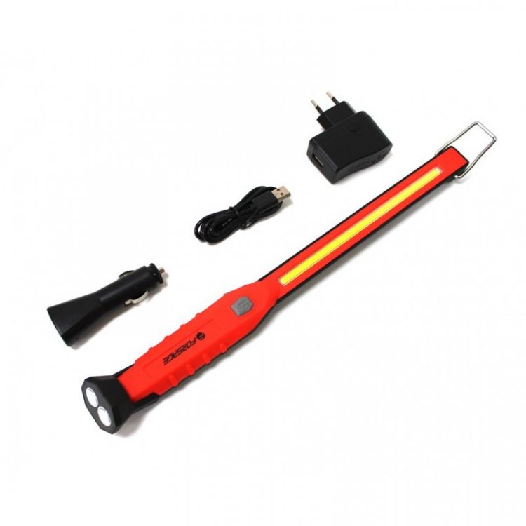 Лампа светодиодная аккумуляторная(3W COB+2W,магнит,180гр.,150/300Lm,3.7V,1800mAh,зарядка12/220V,время раб.2.5-5ч,время заряд.3.5ч,защита гнезда зарядк