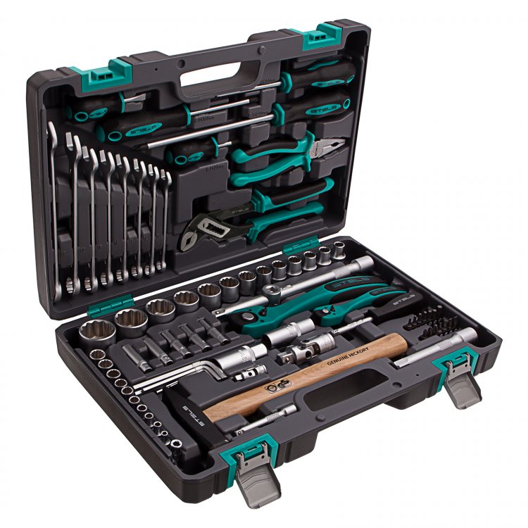 Набор инструментов 76 предметов 12гранные головки, Stels Набор инструментов 76 предметов 12гранные головки, Stels