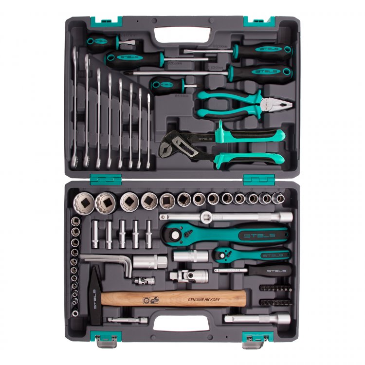 Набор инструментов 76 предметов 12гранные головки, Stels Набор инструментов 76 предметов 12гранные головки, Stels