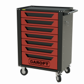 Тележка инструментальная Garopt 7 ящиков КРАСНАЯ, центральный замок, увеличенные колеса, доводчики, GAROPT Серия "High", высота 1040мм Тележка инструментальная Garopt 7 ящиков КРАСНАЯ, центральный замок, увеличенные колеса, доводчики, GAROPT Серия "High", высота 1040мм