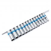 Набор головок глубоких на металлической планке 14пр.,1/2",6-гр.(8-24мм) в блистере Набор головок глубоких на металлической планке 14пр.,1/2",6-гр.(8-24мм) в блистере