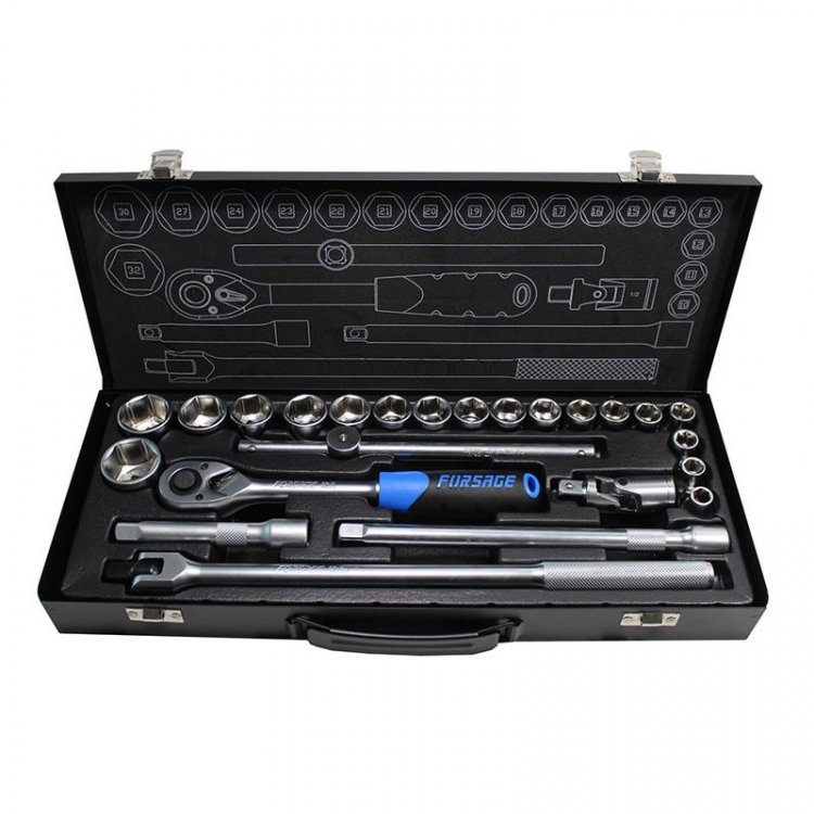 Набор инструментов 24пр 1/2" (6гр.)(10-32мм)