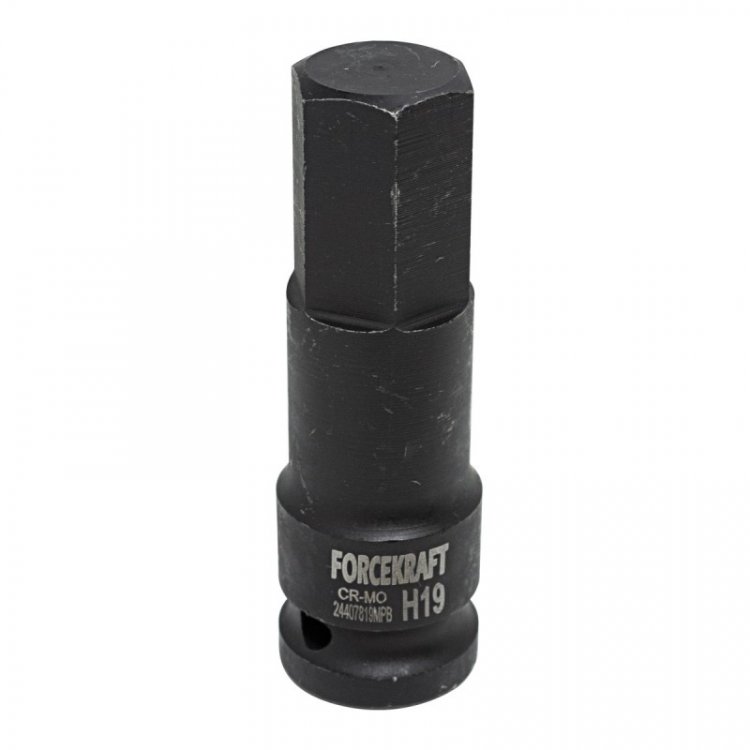 Головка-бита 6-гранная ударная 19мм,1/2"