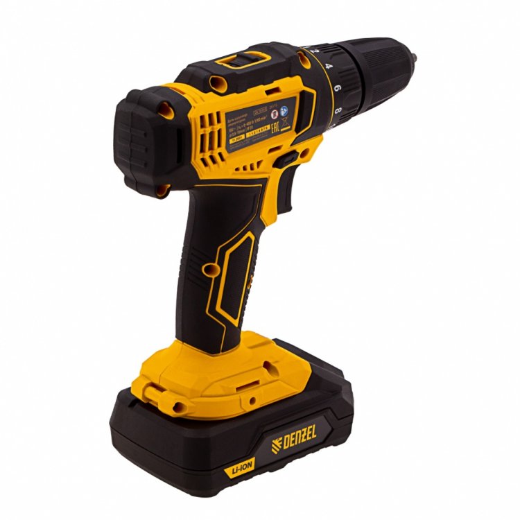 Дрель-шуруповерт аккумуляторная CDL-18-01CB, Li-Ion, 18 В, 1 акк.// Denzel