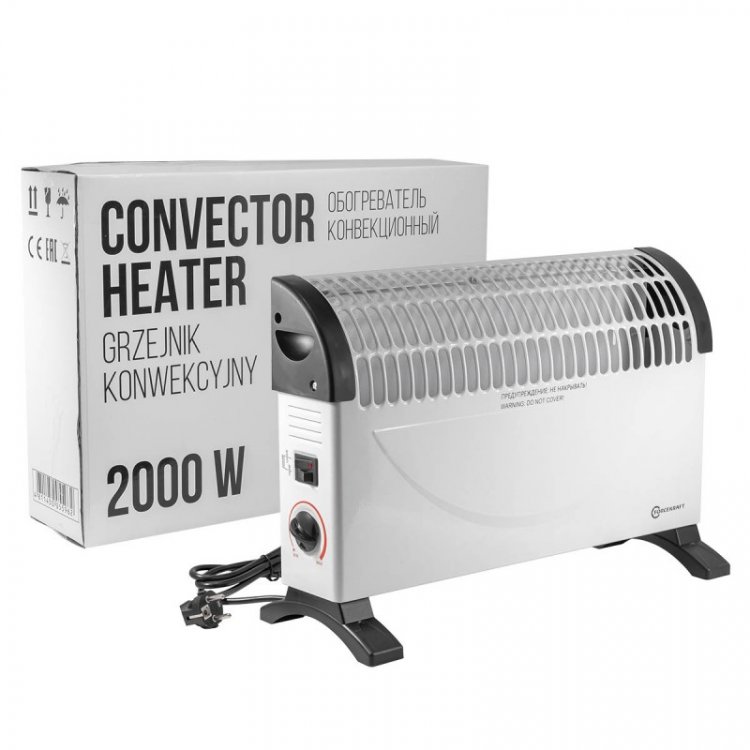 Обогреватель конвекционный (220-240V,50/60Гц,3 режима нагрева-750/1250/2000Вт,защ. от перегрева,53.5х20х38.5см)