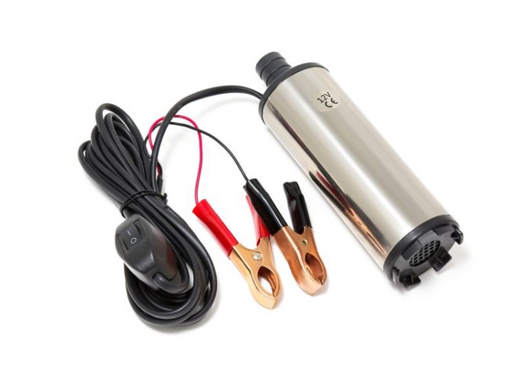 Насос для перекачки топлива (12V, 60W, 30л/мин, Ø51мм, Ø выходного отв. 19мм)