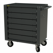 GTS6 Тележка инструментальная Garopt 6 ящиков, БЕЗ ЦВЕТОВЫХ ФАСАДОВ, центральный замок, увеличенные колеса, доводчики, GAROPT  Серия "Standart"