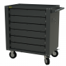 GTS6 Тележка инструментальная Garopt 6 ящиков, БЕЗ ЦВЕТОВЫХ ФАСАДОВ, центральный замок, увеличенные колеса, доводчики, GAROPT  Серия "Standart"